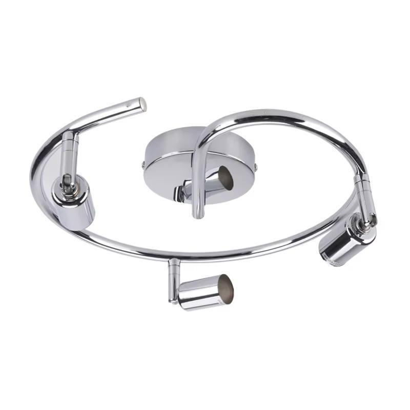 

3-головочный светодиодный потолочный точечный светильник современного дизайна, накладной светильник для внутреннего освещения гостиной, спальни, кофейни, декоративное освещение chrome