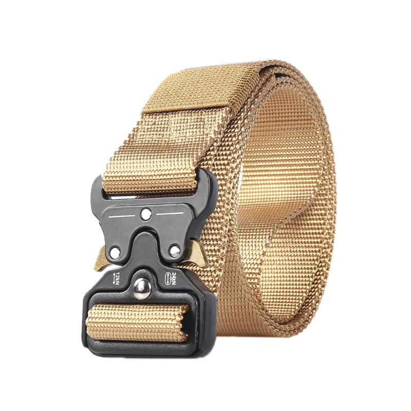 "4.3cm Wide Tactical Snake Buckle Canvas Belt for Men - Second Generation Outdoor Fashion"