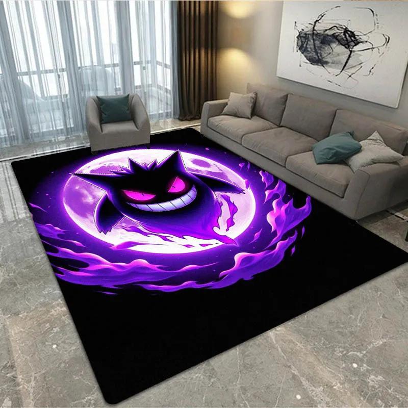 3D Pokémon Cute Gengar printed Carpet Living Room Bedroom Carpet Non-slip carpet home bedroom decor area rug Birthday Gift