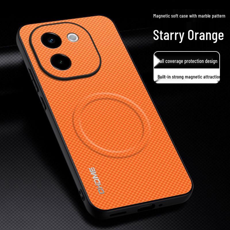 

Vivo Y200/Y200GT Magnetic Protective Phone Case - Drop-Proof, High-End Fashion with Textured Mark Design Y200GT