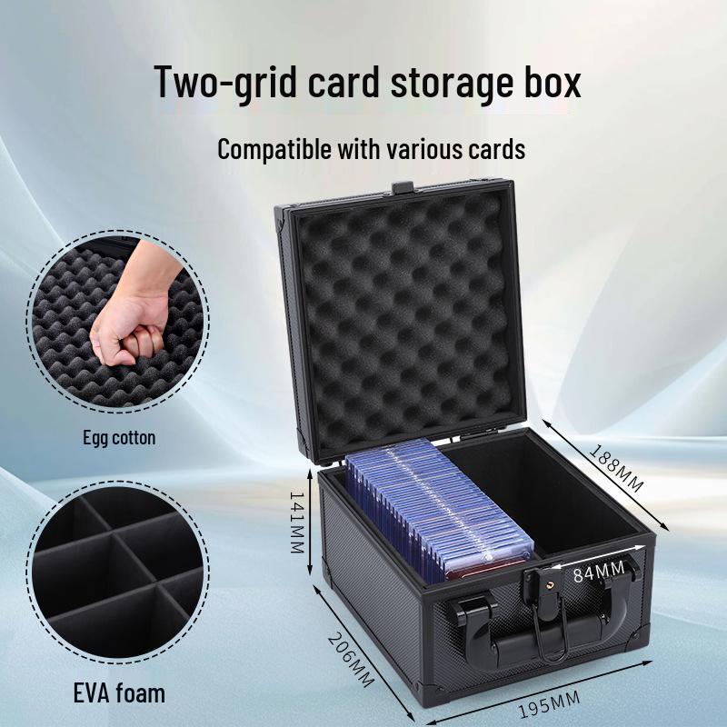 Aluminum Alloy Card Storage Box: Large Capacity Card Game Organizer