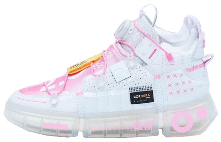 Li Ning Essence 2 Футуристичные Модные Низкие Спортивные Повседневные Кроссовки Женские Неоновый Розовый AGWR022-3