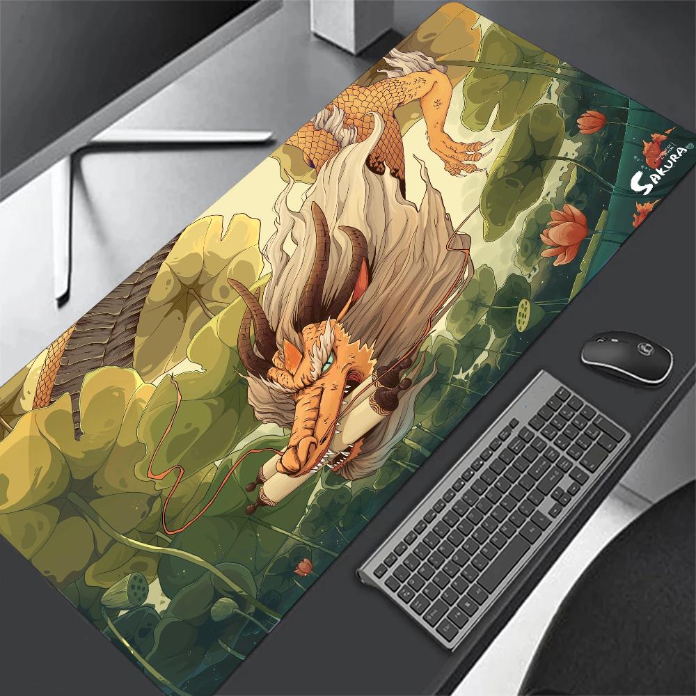 Japanese Dragon Mat Mousepad Gamer Office Mat Mouse Pad Gaming Room Accessories Desk Art Keyboard Mats 1200x600 Mausepad Company