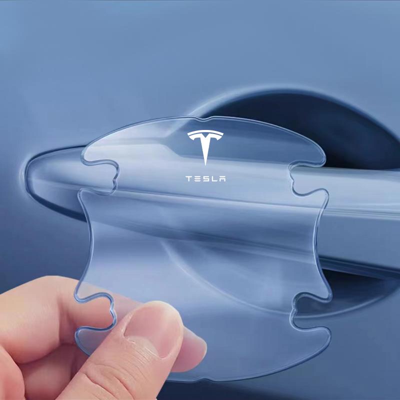 4PCS Transparent Car Door Anti-collision Protector Bumper Strip Sticker For Tesla Model 3 Model X S 2016-2023  Model Y Decals TM3 TMX