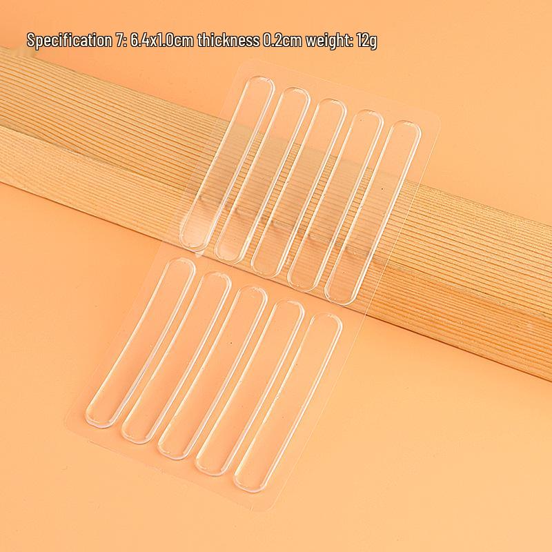 Reusable Transparent Silicone Anti-Collision Strip & Non-Slip Pad for Cabinets, Drawers, Glass, and Walls