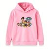 Kids Boys Girls Cartoon Animal Print Hooded Sweatshirt Casual Long Sleeve Pullover Tops for Daily Wear