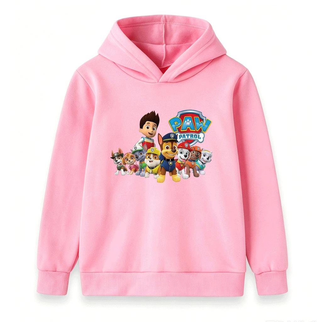 Kids Boys Girls Cartoon Animal Print Hooded Sweatshirt Casual Long Sleeve Pullover Tops for Daily Wear