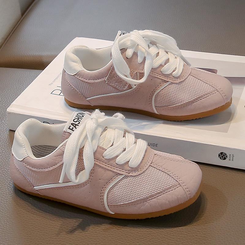 

Kids Casual Shoes Retro Air Mesh Breathable Boys Girls Tenis Shoes Non-slip Soft Sole 2025 New Students Sports Shoes Trendy 26 розовый