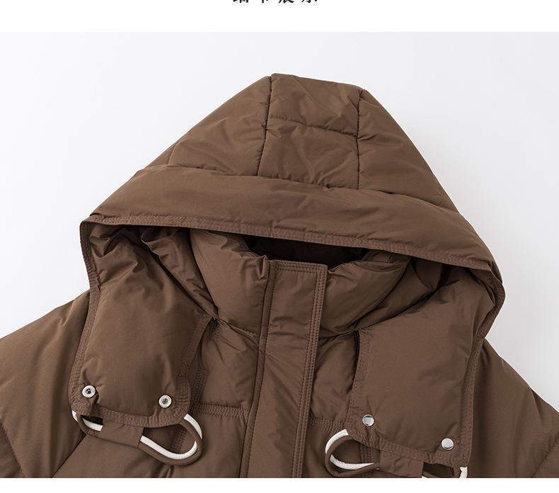 Women's Hooded Mid-Length Down Cotton Jacket - 2024 Autumn/Winter Korean Style Plus Size Fashionable Loose Fit Coat