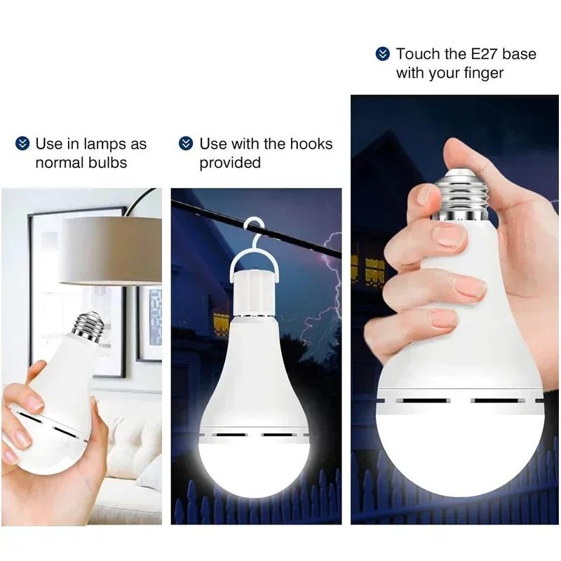 LED Rechargeable Light Flashlight 9w/15w Emergency Bulb Portable Hanging Camping Lamp for Tent Home USE Power Failure Porch