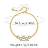 European American Double Layer O Chain Minimalist Circle Pendant Fashion Bracelet