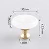 30×20mmSmall Oval Furniture Handle Brass Jewelry Box Drawer Door Knob Cupboard Dressing Cabinet Pulls Crystal Agate Stone Handle