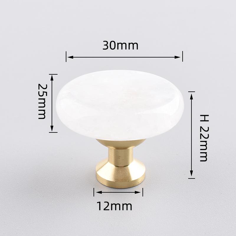30×20mmSmall Oval Furniture Handle Brass Jewelry Box Drawer Door Knob Cupboard Dressing Cabinet Pulls Crystal Agate Stone Handle
