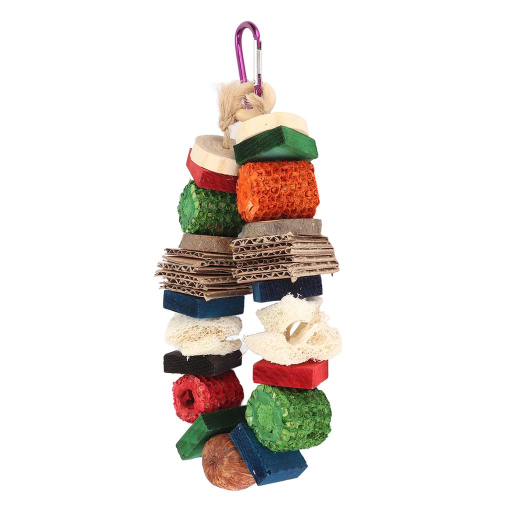 Parrot Corn Cob Toy Boredom Relief Colorful Parrot Chewing Toy Bird Nest Hanging Toys for Rabbit