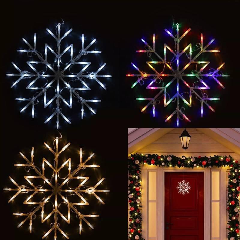 Snowflake Window Led Fairy Light Up Home Party Xmas Christmas Decoration Star