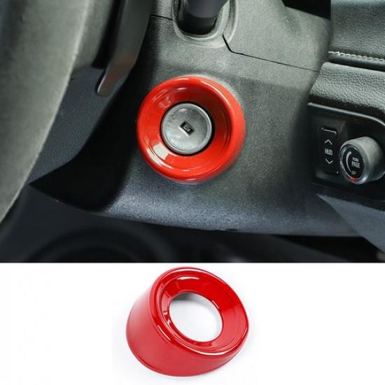 

Car Start Key Socket Cover Trim Accessories For 2010-2015 Chevrolet Camaro Red