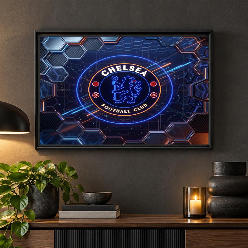 Chelsea FC Diamond Painting Kit 5D Full Drill DIY Diamond Mosaic Wall Art Home Decor
