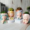 Face Planters Pots Tabletop Decorative Decor Flower Vase Statue Fairy Flowerpot For Cafe Kitchen Drawing Room Bedroom Office