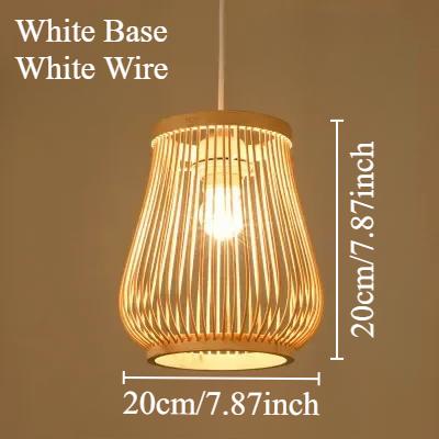 

Modern Bamboo Art Chandeliers Japanese Style Bamboo Hand Woven Pendant Lights E27 Bamboo Lantern Lamps Bedroom Dining Room Decor Without Bulb