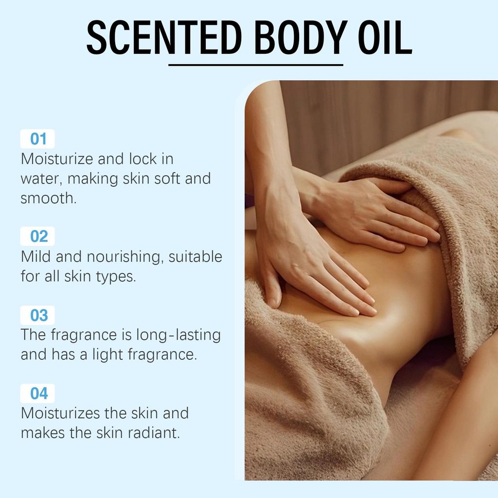 OceAura Caramel Vanilla Body Oil Moisturizing Moisturizing Soothing Skin Autumn and Winter Nourishing Massage Care Oil 100ml