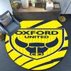 Oxford United Crest Round Rug for Livingroom,Bedroom, Palyroom, Chair Rug, Area rug, Circle Carpet, Large Size Fan Christmas gift
