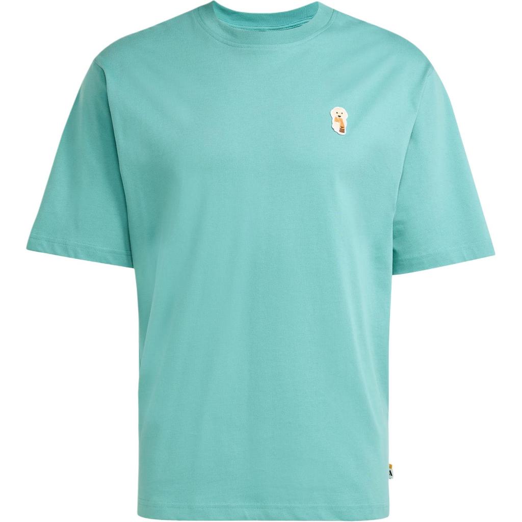 New Adidas SS25 DOG SOCK PATCH GRAPHIC T SHIRT T Shirt Men's Powder Green JL9242