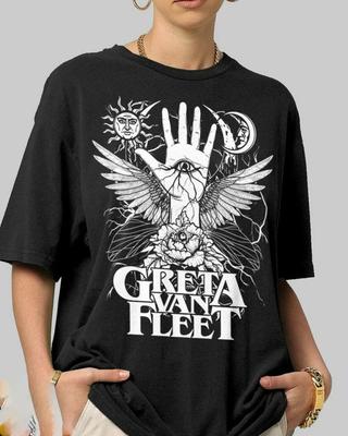 Greta Van Fleet Gift For Family Black T-Shirt Cotton Unisex Unisex T-Shirt
