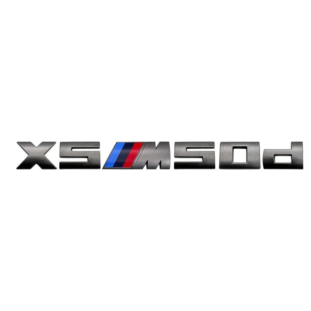 Emblema Grigio per BMW X3M X4M X5M X6M X7 Emblemi M Power Badge Logo 40i 40d 50i 50d 60d 60i Logo Posteriore in ABS Accessori Auto