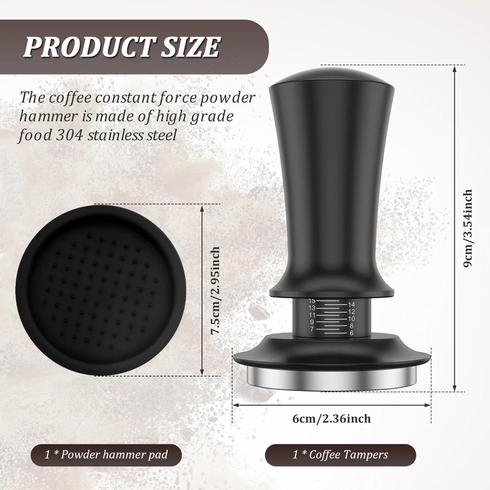 

5/2 шт. 51 мм Темпер для эспрессо Инструмент для темперовки кофейной гущи с калиброванной пружиной постоянного давления Профессиональные ручные темперы для эспрессо