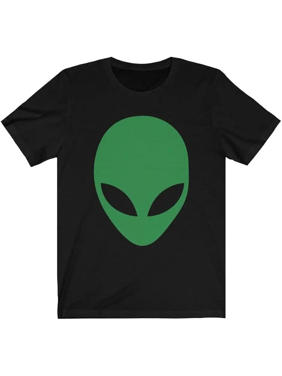 Funny Gift for Alien UFO Fan Alien Face UFO Tshirt Unisex Clothing Custom Printed Streetwear Graphic T Shirts Y2k Harajuku S
