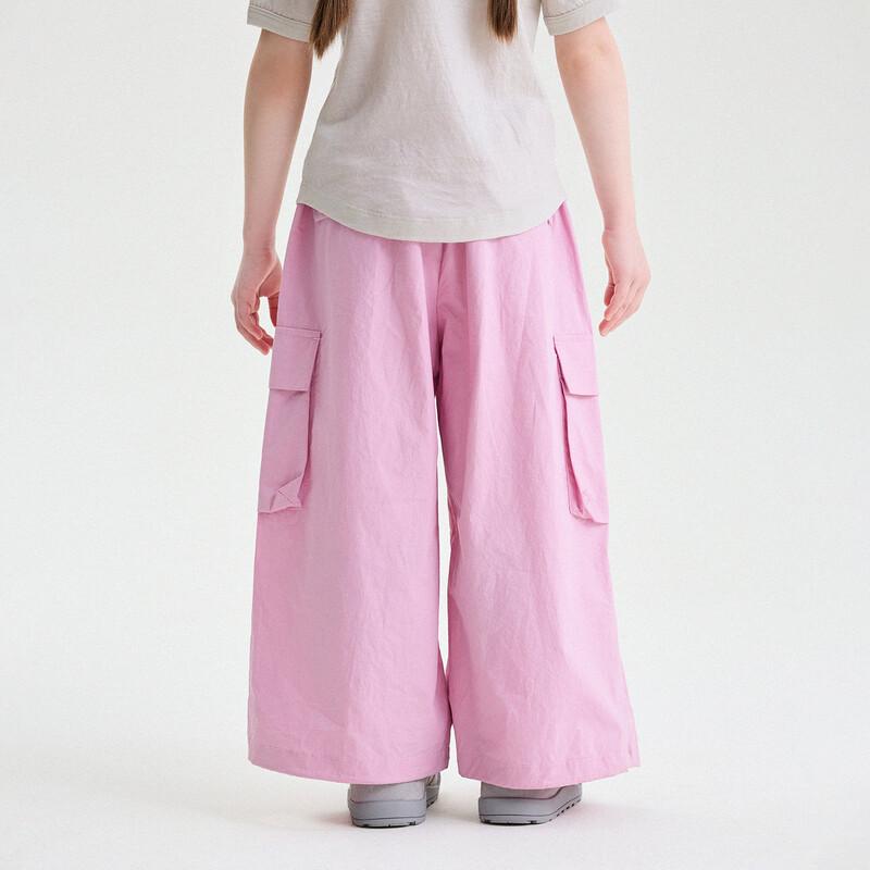 Girls' Summer Pure Cotton Thin Cargo Pants