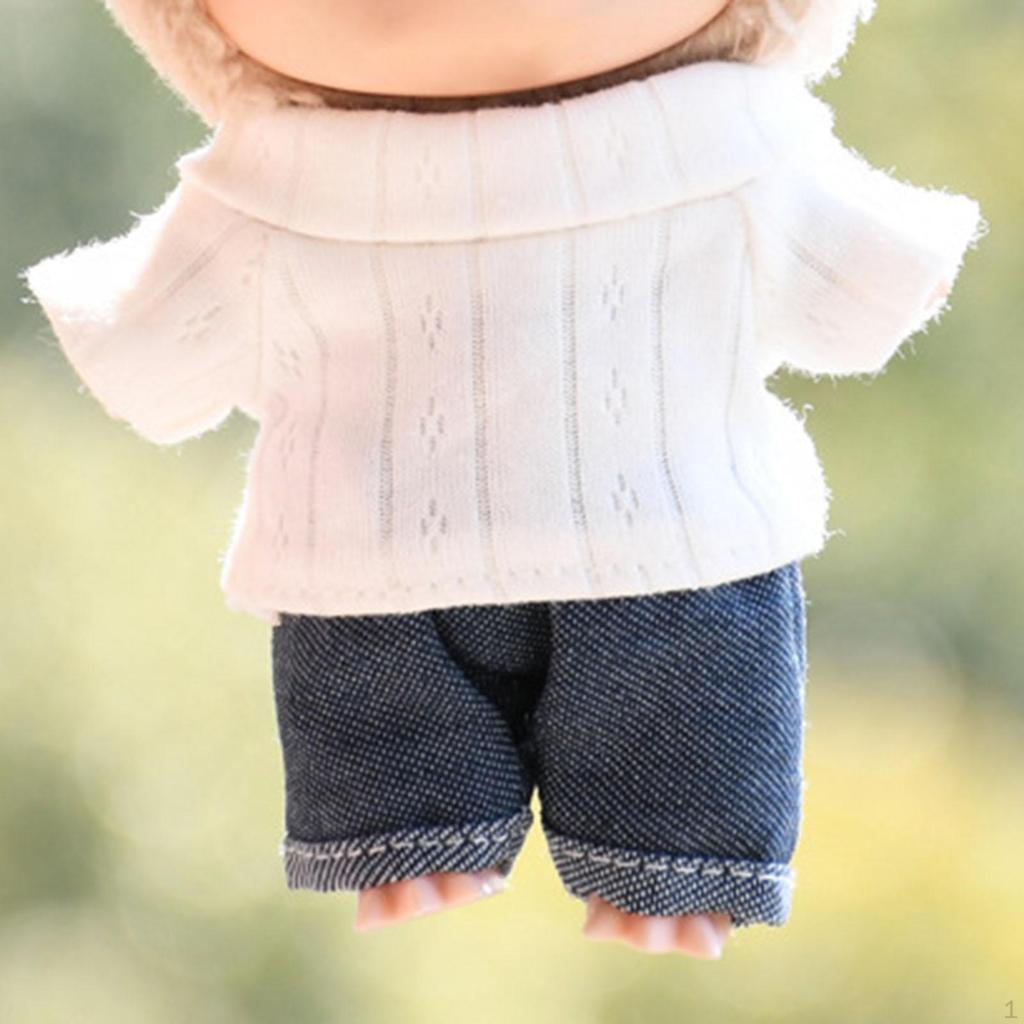 Koszulka dla lalki 17 cm ze spodniami, Odzież, Miękka, Ręcznie robiona odzież codzienna, Prezent urodzinowy