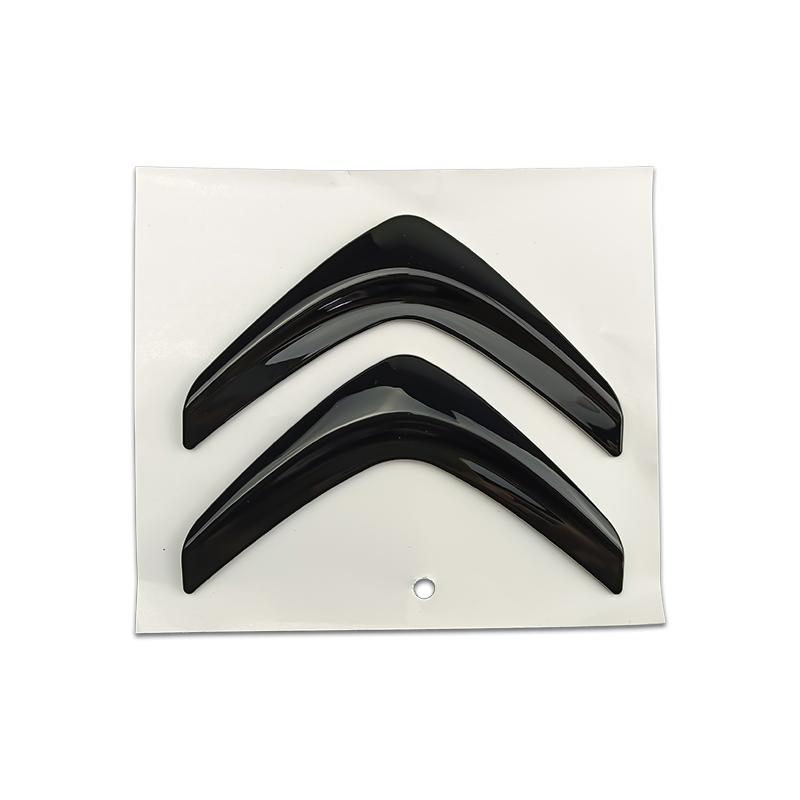 Plata Negra para Citroën C1 C2 C4 C5 Elysee ABS Cromo Logo Emblema Letras Insignia Estilo Exterior del Coche Pegatina Trasera del Maletero del Automóvil