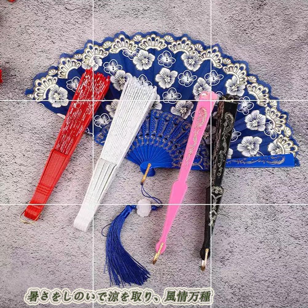 Stylish Folding Fan Perfect for Fireworks New Traditional Japanese Japanese Kabuki and Heatstroke Prevention Free [WURHUDC] Women's Japanese-Style -