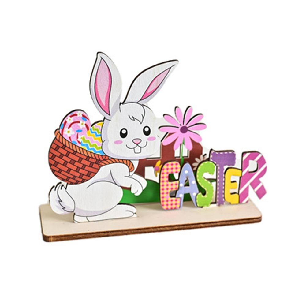 Cartoon Easter Bunny Ornaments Cute Colorful Easter Ornaments Easter Wooden Ornaments  Desktop