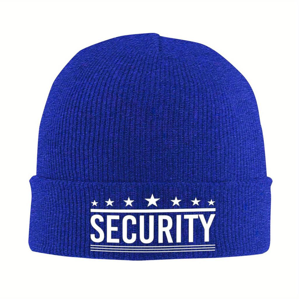 Security Stars For Security Guards Knit Hat Beanie Autumn Winter Hats Warm Unisex Hip Hop Cap Men Women Gifts
