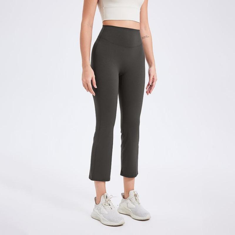 Women High Waisted Slim Fit Cigarette Pants For Yoga Running Workout