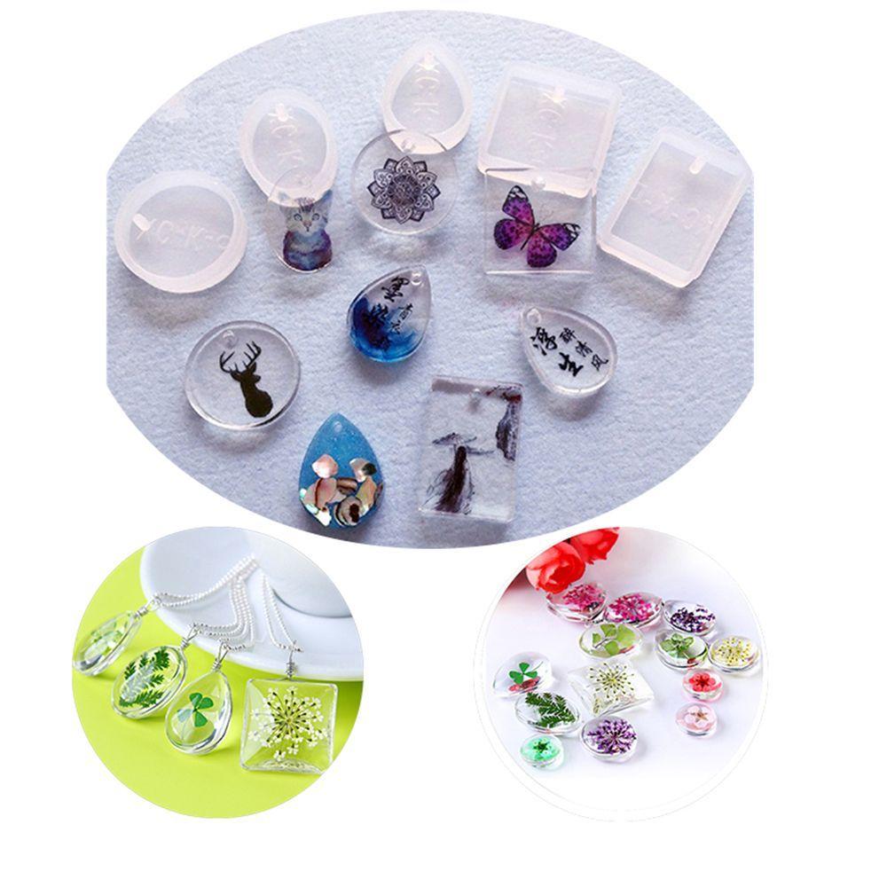 5 Stück Küchenharz-Guss Handgefertigt Wassertropfenform Kristallarmband Anhänger Form Silikonform