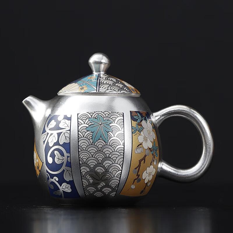 Yunyan Handmade Gilt Silver Japanese Kung Fu Teapot