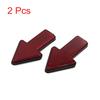 Uxcell 2/6pcs Red Plastic Arrow Shape Vehicle Car Reflector Reflective Plate Sticker