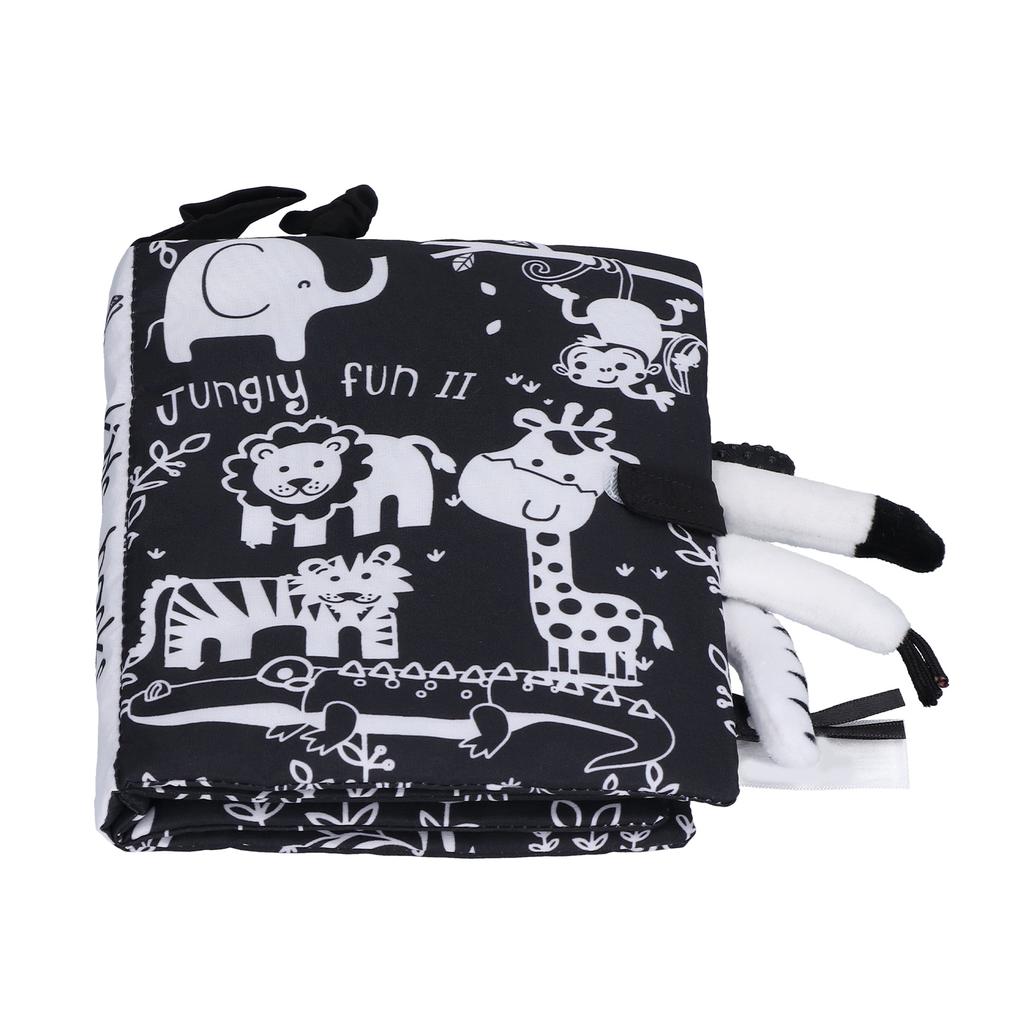 Reißfestes Kleinkindbuch Innovativer Augenschutz Frühes Lernbuch für Kind BabySchwarzweiß