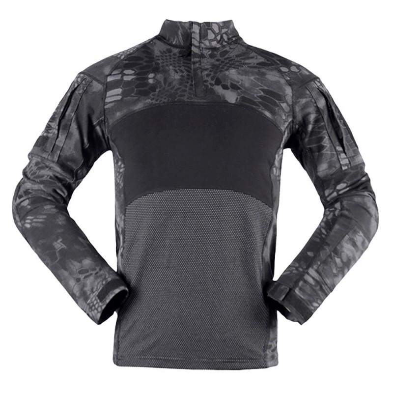 Taktisches Camouflage Langarmshirt Outdoor Wandern Camping Schießsport Atmungsaktiv Langlebig Militärstil