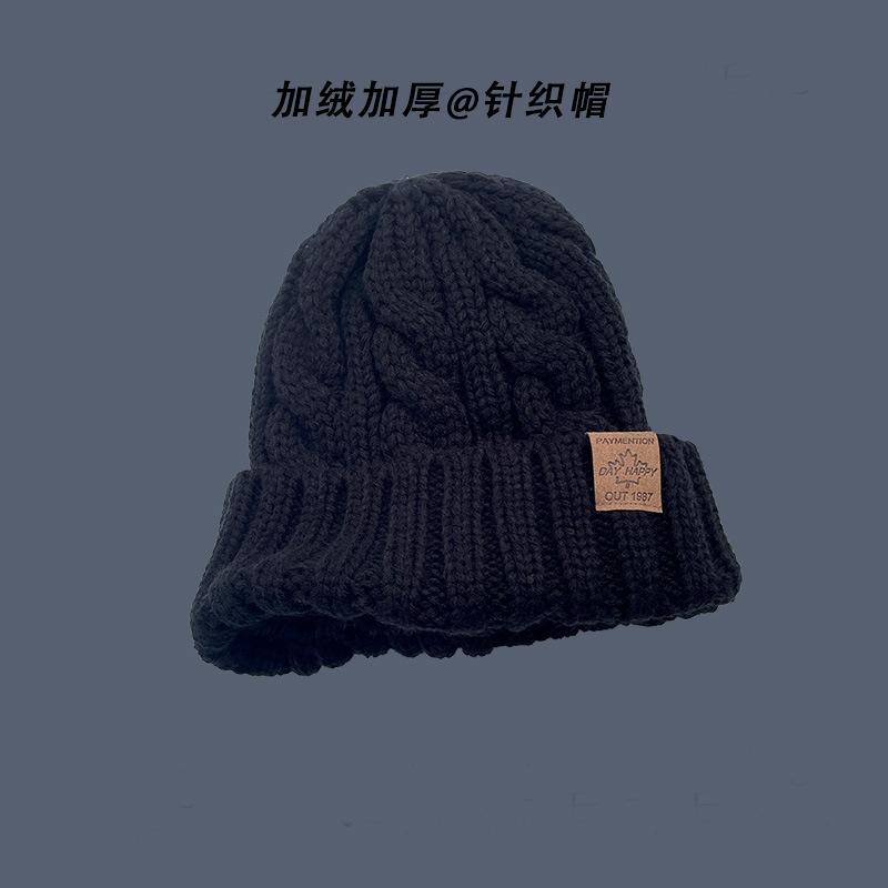 

Флисовая шапка зимняя повседневная теплая утолщенная универсальная шерстяная шапка ветрозащитная шапка с защитой ушей шапка от холода M（56-58cm）