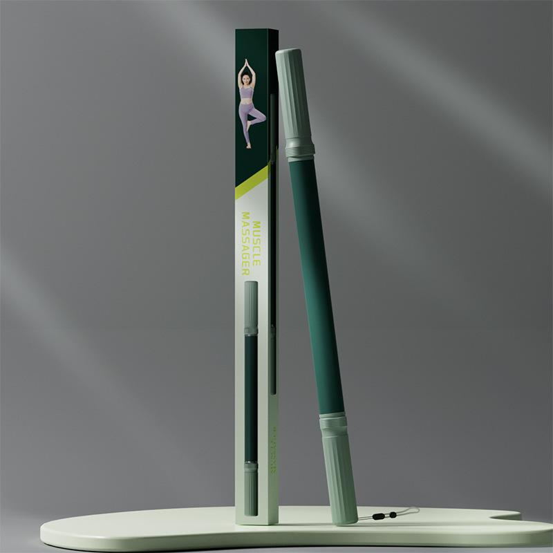 Yoga Fascia Stick 57cm Extended Muscle Relaxation Massage Roller Yoga Massage Stick for Leg Stretching and Release Fitn