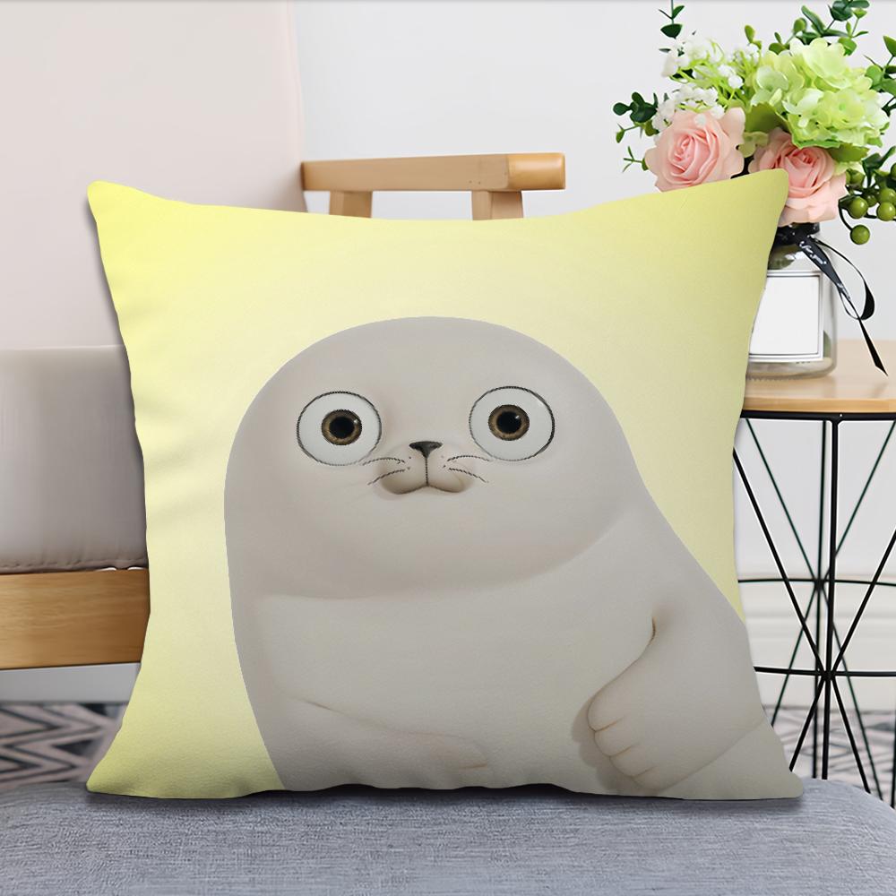 Kissenbezug weich Bequemer Kissenbezug S-Sealook für Sofa lustig Wohn- Cartoon-Zimmer Heim-Büro-Dekor Schutzhüllen