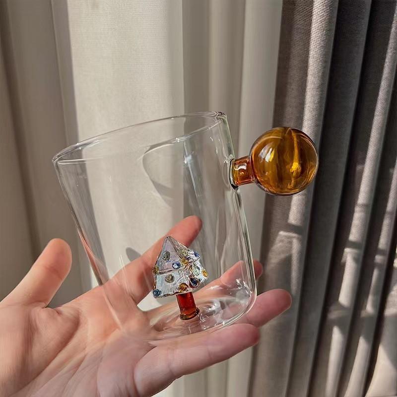 Tasses à Vin en Verre Animal de Ferme 3D Mignonnes Verres Design Italie Verres à Whisky Tasse à Café Enfants Verre Borosilicaté Tasse à Lait Eau Thé