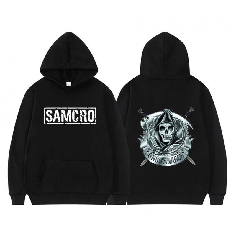 2025 Sons of Anarchy SAMCRO Doppelseitig Drucken Streetwear Männe