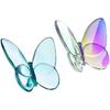 Flying Butterfly for CRYSTAL Figurine,Exquisite Glass Butterfly Ornament Sculpture for Home Decor and Collectible (light Lake Blue)