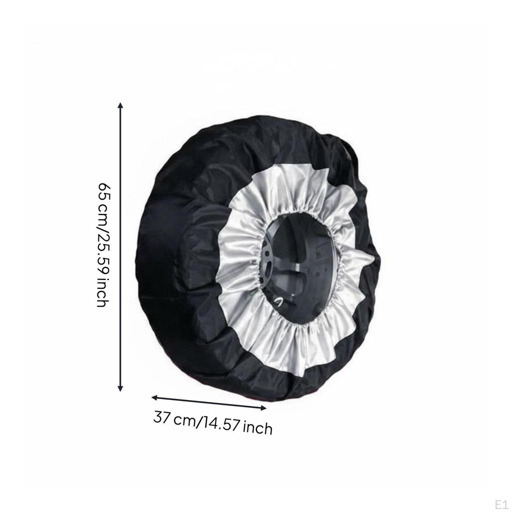 4 Pieces Car Tire Storage Bag Dustproof Spare Cover Waterproof Wheel for Garage,