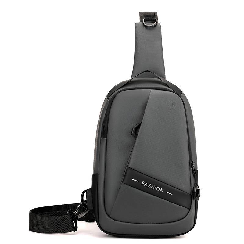 

Чоловіча легка водонепроникна нагрудна сумка - Спортивний слінг з USB-зарядкою та численними кишенями (Міцний і вільні руки для активного відпочинку) сірий